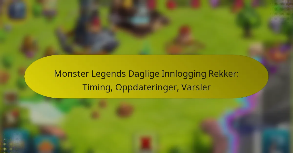 Monster Legends Daglige Innlogging Rekker: Timing, Oppdateringer, Varsler