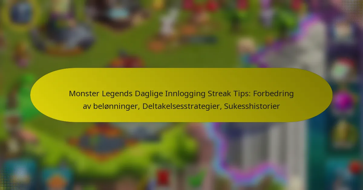 Monster Legends Daglige Innlogging Streak Tips: Forbedring av belønninger, Deltakelsesstrategier, Sukesshistorier